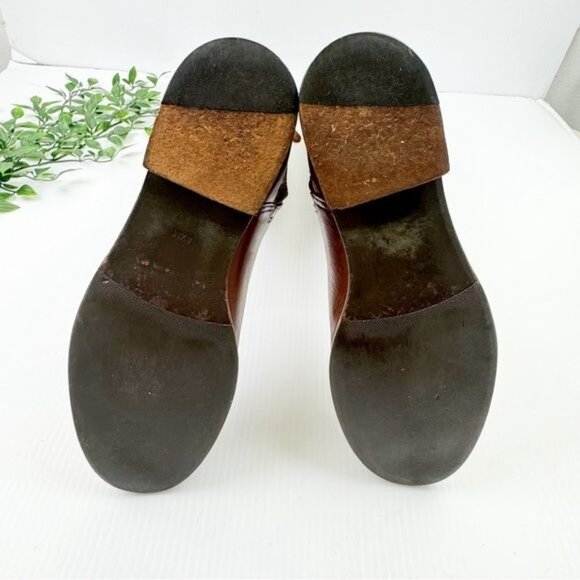 Tory Burch Knee High Junction Leather Riding Boots Brown - Picture 7 of 15